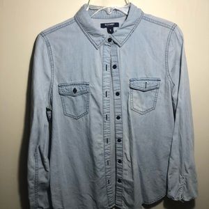 Button-down shirts.